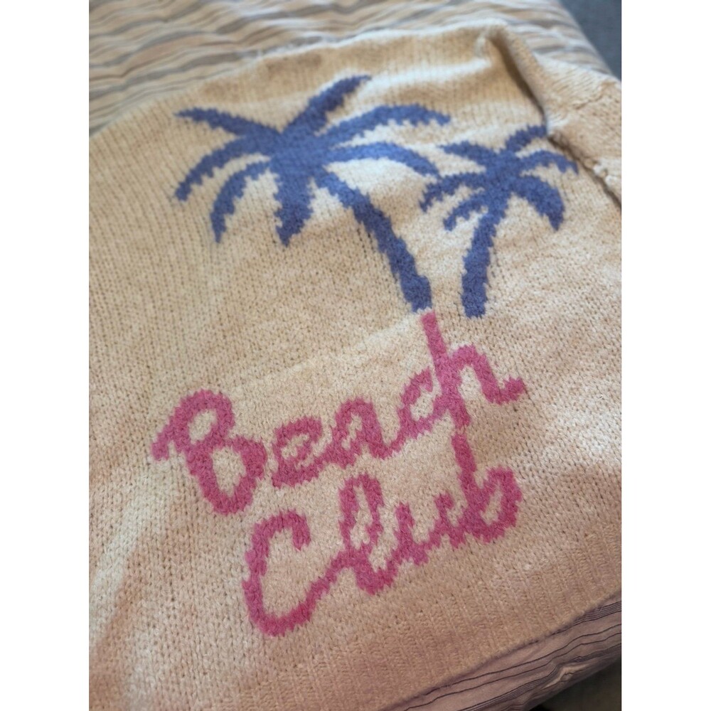 Vintage Havana Beach Club Oversized Tie-Front Sweater One Size - Picture 7 of 8